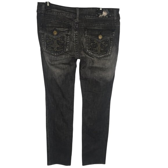 Buffalo David Bitton Jeans Womens 30 Sandrine Low Rise Cigarette Stretch Studded - Picture 12 of 16